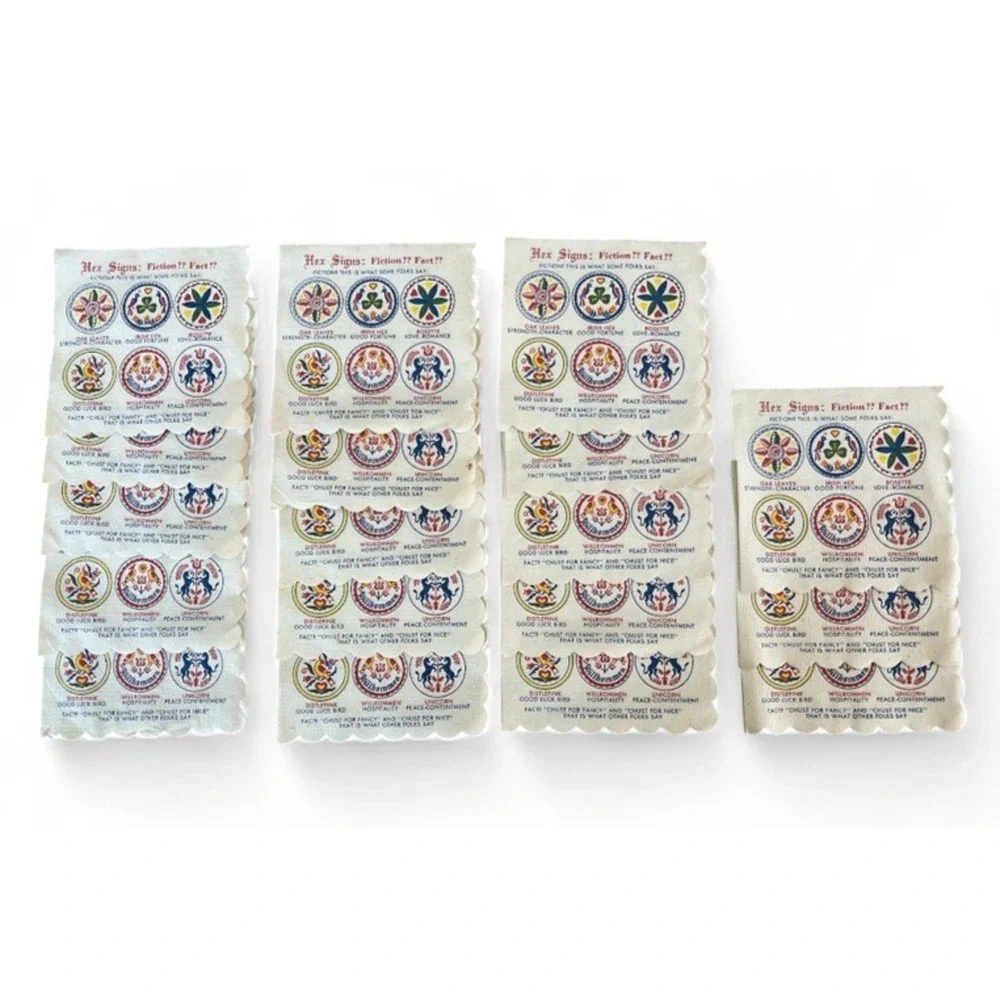 Vintage Hex Signs Paper Napkins Set of 18 Pennsylvania Dutch Amish Americana